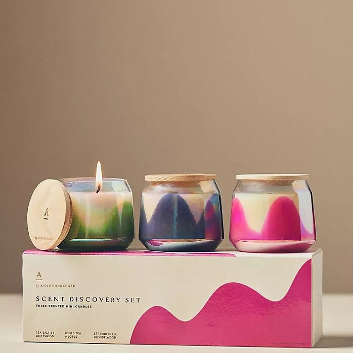 Holiday gift sets candles with Christmas beeswax candles in seasonal packaging